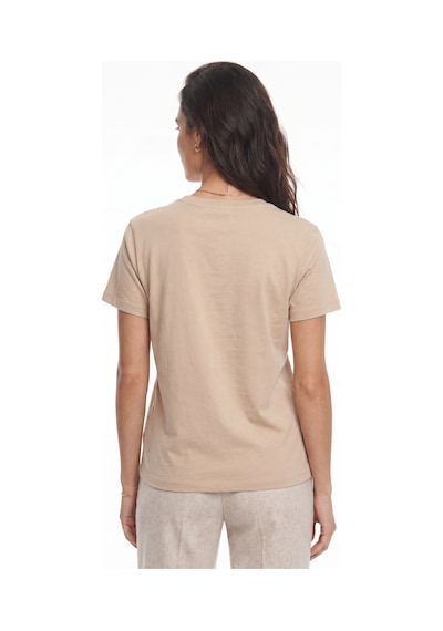 Onloox Kadın Bej Bej Pamuklu Bisiklet Yaka Rahat Kalıp Teddy Nakışlı İşlemeli Kısa Kollu T-shirt Onloox Kadın Bej Bej Pamuklu Bisiklet Yaka Rahat Kalıp Teddy Nakışlı İşlemeli Kısa Kollu T-shirt