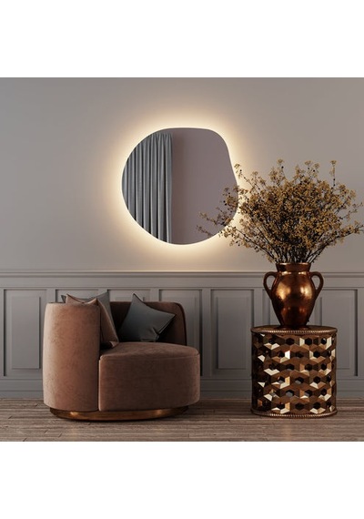 30x30 Cm Soft Kare Form Dimmable Dokunmatik Led Ayna - 3000k Günışığı Sarı