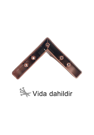 Açelya 10 Cm Ceviz Ahşap Desenli Lüx Mobilya Kanepe Sehpa Ünite Koltuk Ayağı Plastik Baza Ayak