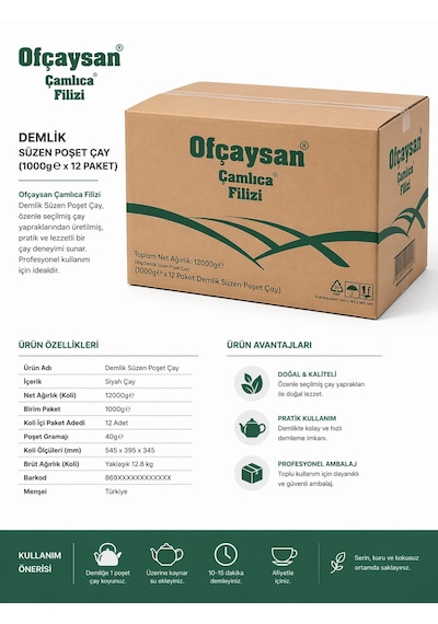 Ofçaysan Çamlıca Filiz Dem 25x40gr 12 Li 12kg