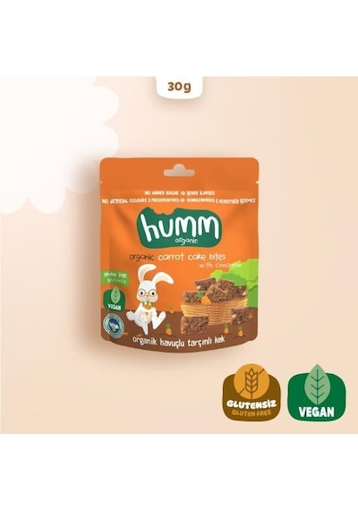 Organik Havuçlu Tarçınlı Vegan Kek 30 Gr