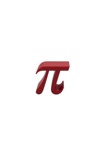 Kırmızı Pi Sayısı Tasarımlı Kitap Tutucu