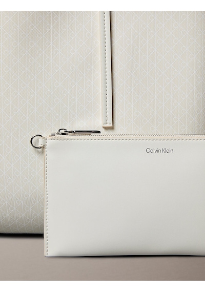 Kadın Emblem Tote Çanta Krem
