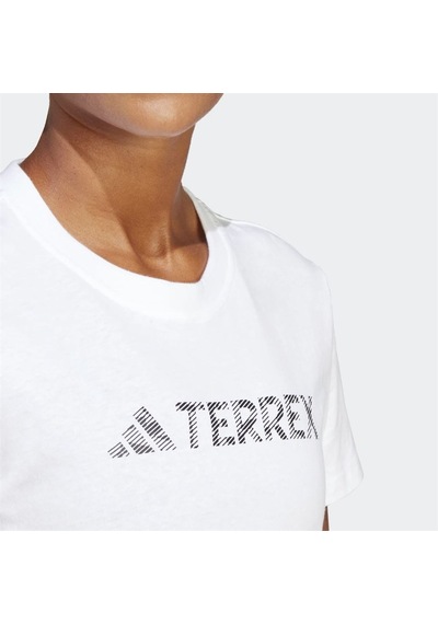 Adidas Terrex Classic Logo Tee W Hz1391 Kadın Tişört Beyaz