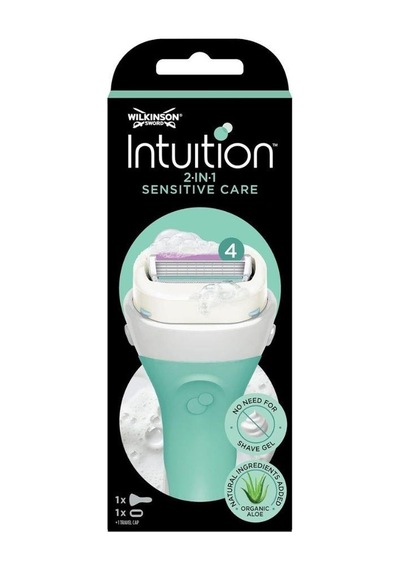 Wilkinson Sword Intuition 2 İn 1 Sensitive Care Kendinden Sabunlu 4 Bıçaklı Kadın Tıraş Bıçağı
