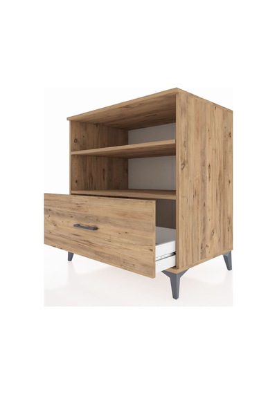 Kronos Şifonyer 2 Raflı Tek Çekmeceli 88x59x96 Çam-çam Çam