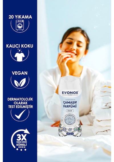 Clean Granül Çamaşır Parfümü & Çamaşır Yumuşatıcı Everest Beyaz Sabun Esintisi 210 Gr Tekli