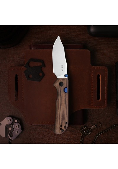Kizer Nice Guy Clip Point Aeb-l + Satin Norplex Ultrex Micarta Kizerv 3011bca1 Kamp Çakısı Kum