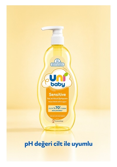 Uni Baby Sensitive Saç Ve Vücut Sampuanı 900 Ml X 2 Adet Tüm Saçlar