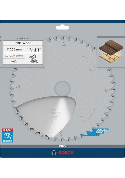 Bosch Pro Wood Daire Testere Bıçağı 250x 3,2x30 Mm