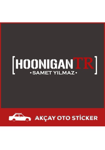 Hoonigan Tr Isme Özel Sticker Isim Sticker Hoonigan Tr Sticker