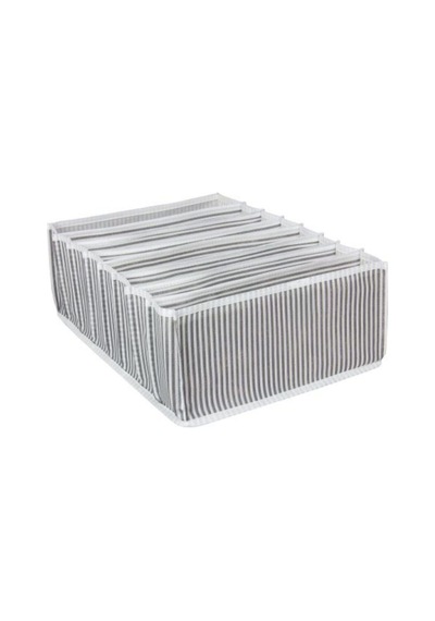 2 Adet 8 Bölmeli Çizgili Akordiyon Çok Amaçlı Çekmece Dolap İçi Organizer Düzenleyici 24x37x18 Cm L Diğer