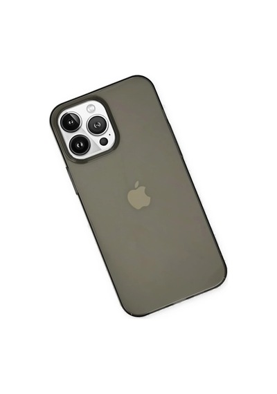 Apple Uyumlu iPhone 14 Pro Uyumlu Kılıf Pc Sert Şeffaf Kapak - Siyah
