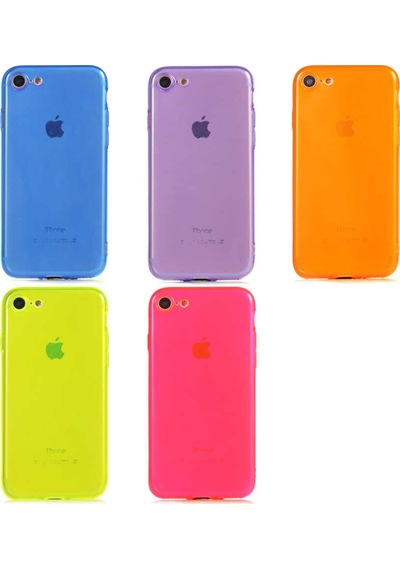 Apple Uyumlu iPhone 7 Kılıf Zore Mun Silikon-Mor