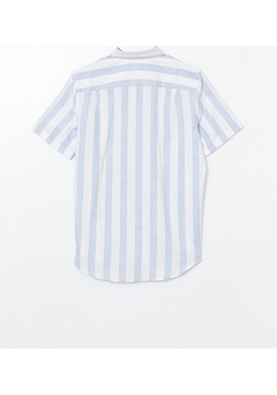 Lcwaıkıkı Classic Mavi Regular Fit Armürlü Cepli Erkek Gömlek