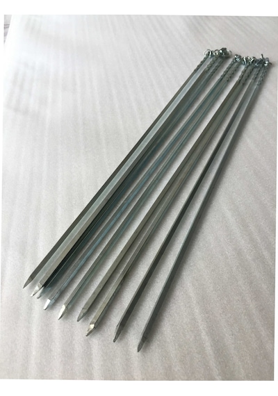 Kare Tavuk ve Patlıcan Sebze Şişi - 50 Cm - 15 Adet