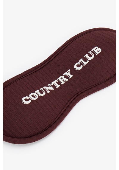 Penti Kahverengi Country Club Slogan Desenli Uyku Gözlüğü Bn83