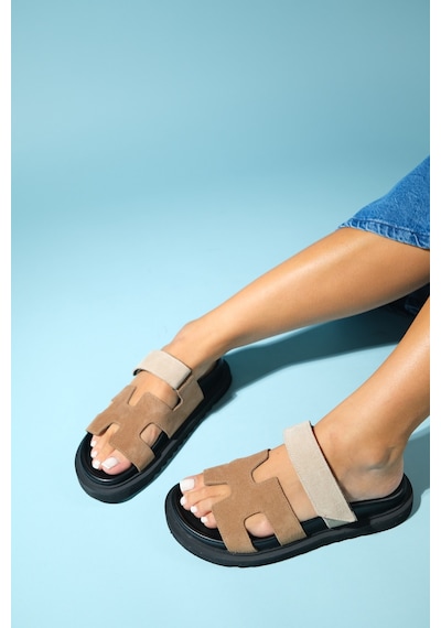 Luvishoes Luvi Shoes Morte Toprak-bej Süet Hakiki Deri Kadın Terlik Bej - Kahverengi Luvishoes Luvi Shoes Morte Toprak-bej Süet Hakiki Deri Kadın Terlik Bej - Kahverengi