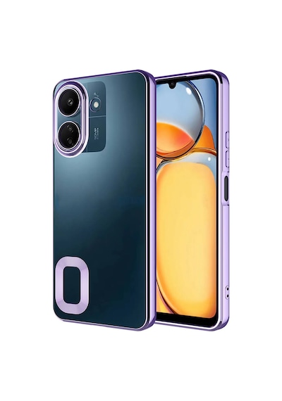Goocamp Poco C65 Kılıf Kamera Korumalı Logo Gösteren Omega Kapak-lila Lila
