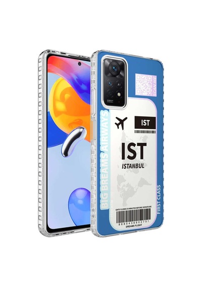 Xiaomi Redmi Note 11 Pro 5G - Kılıf Airbag Kenarlı Renkli Desenli Silikon Elegans Kapak
