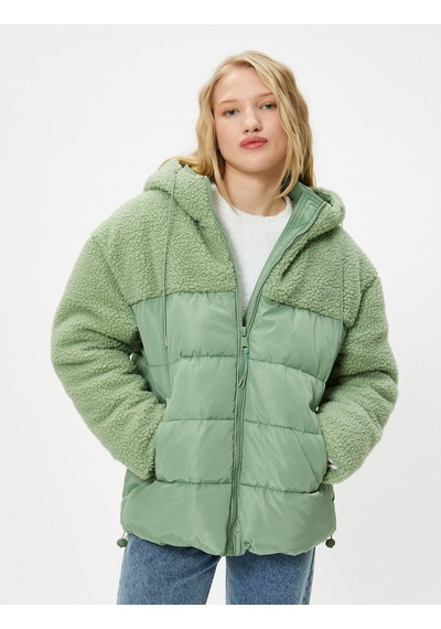 Koton Şişme Mont Peluş Detaylı Kapşonlu Cepli Yeşil 4wal20117ıw 4WAL20117IW758 Yeşil Koton Şişme Mont Peluş Detaylı Kapşonlu Cepli Yeşil 4wal20117ıw 4WAL20117IW758 Yeşil