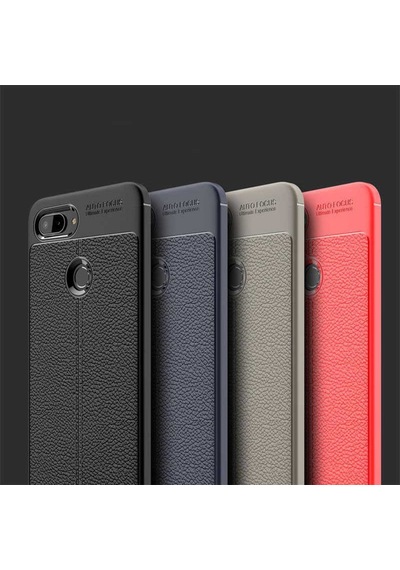 Xiaomi Mi 8 Lite Kılıf Deri Tarzı Niss Silikon Case