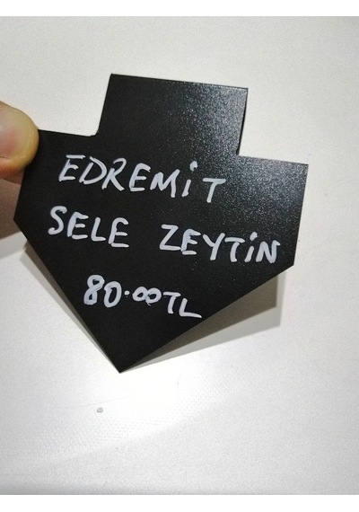 Silinebilir Kara Tahta Siyah Etiket 18 Mm Ahşap Kova Bidon Geçme