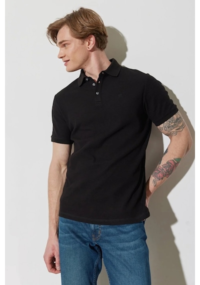 Wrangler Erkek Polo T Shirt W231325001 SİYAH Siyah