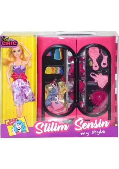 Anlily Bebek Ve Elbise Dolabı - 16 Parça Gardrop -    02430