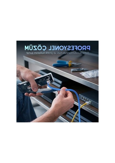 Delikli Konnektör, Cat5/cat6 Uyumlu 100 Adet İle Yüksek Bağlantı Kalitesi