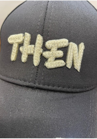 Then Özel Nakışlı Gabardin Kumaş Unisex Cap Şapka Siyah