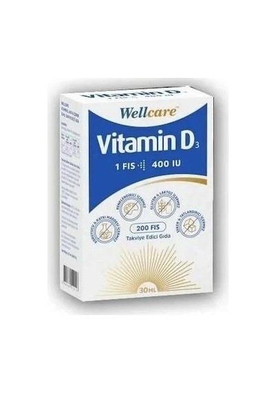 Wellcare Vitamin D3 400 Iu 30 Ml