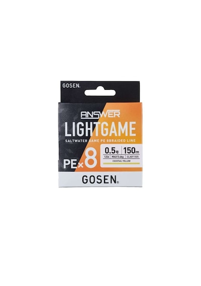 Gosen Answer Light Game Pe8 Örgü Lrf İpi 150mt Coctail Yellow Standart - 0.3 Pe
