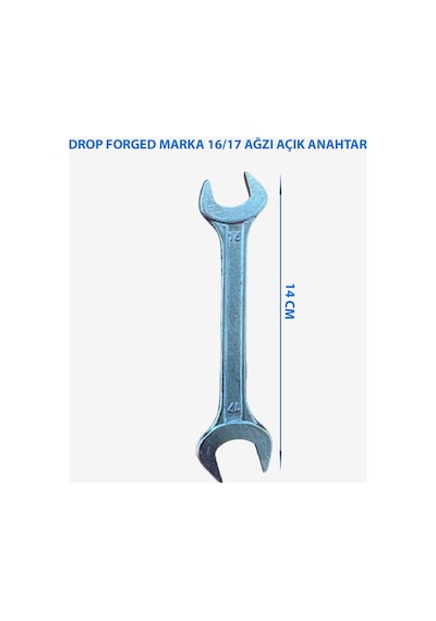 16/17 Mm Çift Taraflı Açık Ağız Anahtar Tamir Bakım Servis El Aleti