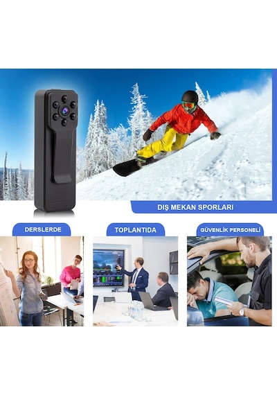 Secumore Gece Görüşlü 1080p Mini Vücut Kamerası