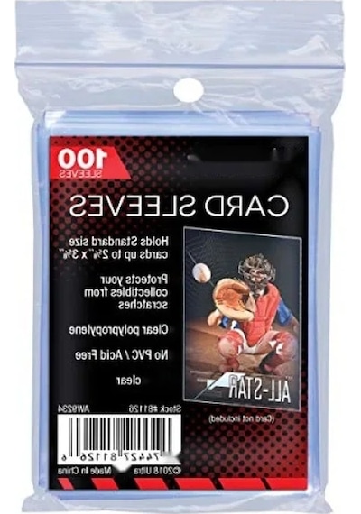 100 Adet Yumuşak Kart Kılıfı - 2-5/8" X 3-5/8", Şeffaf Koruma
