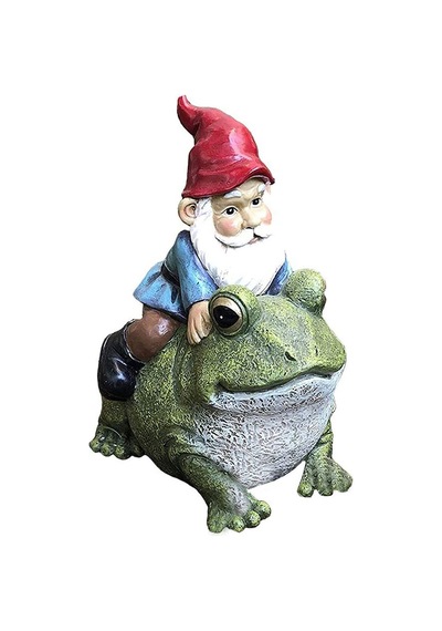 "büyülü Bahçe Gnome Majestic Frog - Ev Dekoru İçin Kaprisli Reçine Heykelcik"