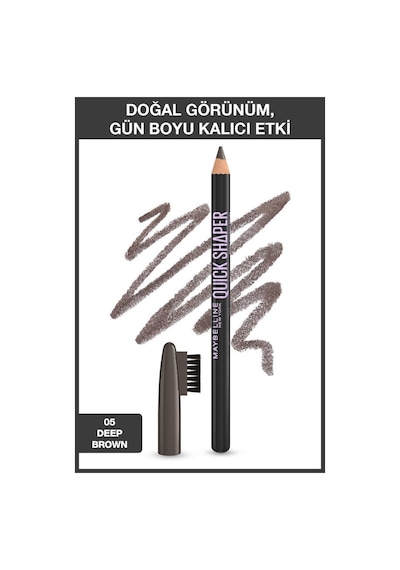 Maybelline Ny Quick Shaper Kaş Şekillendirici Kalem - 05 Deep Brown 3600531718336-11118 05