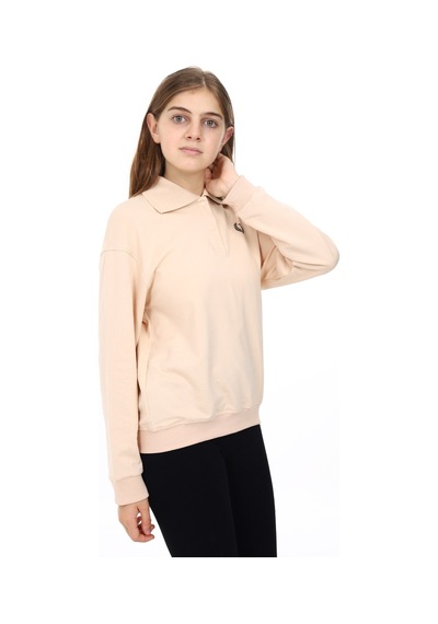 Toontoy Kız Çocuk Çelenk Tnty Baskılı Sweatshirt Bej
