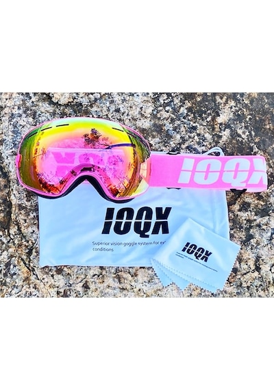Schulzz Unisex Uv400 Anti Sis Renkli Kayak Snowboard Gözlüğü Pembe