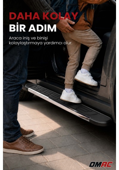 Ford Ecosport Style 2017-2026 Uyumlu Araca Özel Sideline Yan Basamak Krom