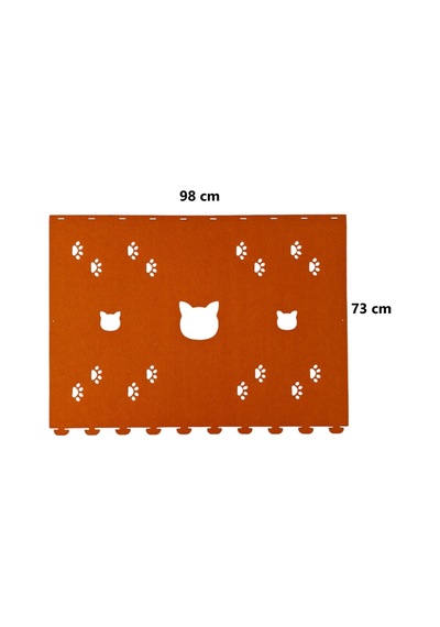 Kedi Oyuncağı Tüneli 1. Kalite 3mm Keçeden Geçmeli Kedi Ve Pati Figürlü 9 Renk A4