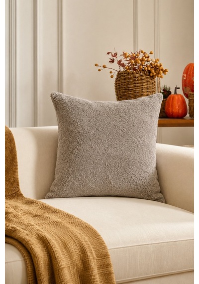 Elart Henna Düz Kırlent Kılıfı 43x43 Cm Vizon