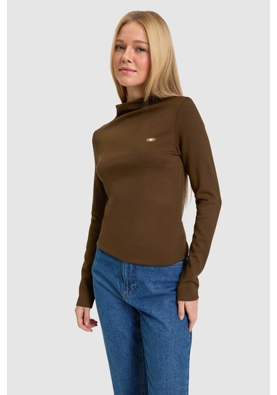 U.S. Polo Assn. Kadın Kahverengi Tişört 50333310-vr029