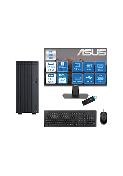 Asus Expertcenter P500MVC52108512B0D27RNP08 Core 5-210H 32 GB 1 TB SSD 27" W11P Masaüstü Bilgisayar