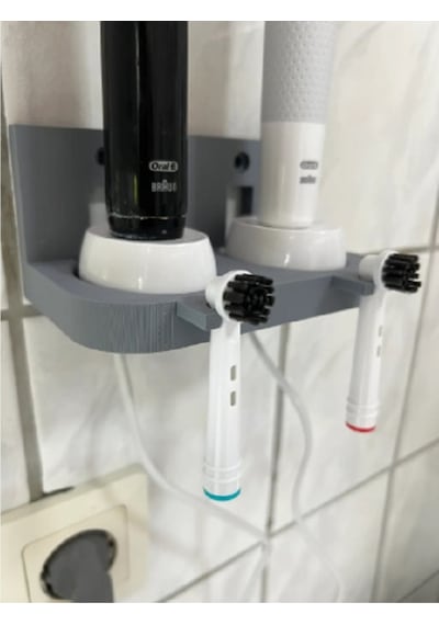 Oral B Çift Duvar Standı Gri