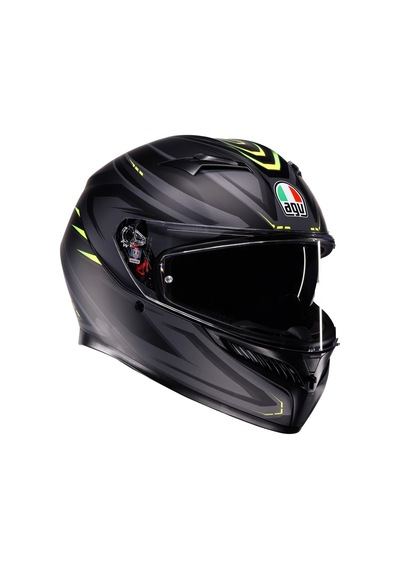 Agv K3 Mplk Syth Kapalı Kask Mat Siyah Sarı