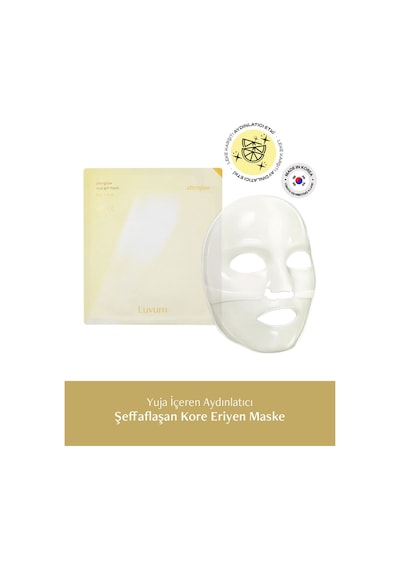 Luvum Şeffaflaşan Kore Maske Yuja Aydınlatıcı Calming Repair Yuja Gel Mask16 ML