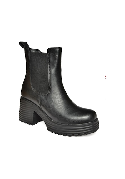Fox Shoes R996020009 Siyah Kalın Topuklu Kadın Bot Siyah