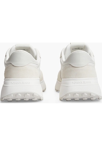 Tommy Hilfiger Kadın Marka Logolu Günlük Kullanıma Uygun Ekru Sneaker En0en03123 Ybl